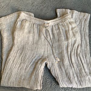 Zara Beige Linen Pants Size Large